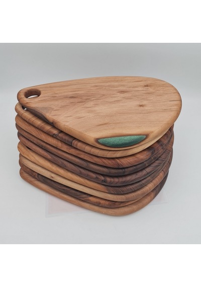 Sunum ve Kesim Tahtası Ceviz Ağacı Damla 40X23 CM Kişiye Özel Tas