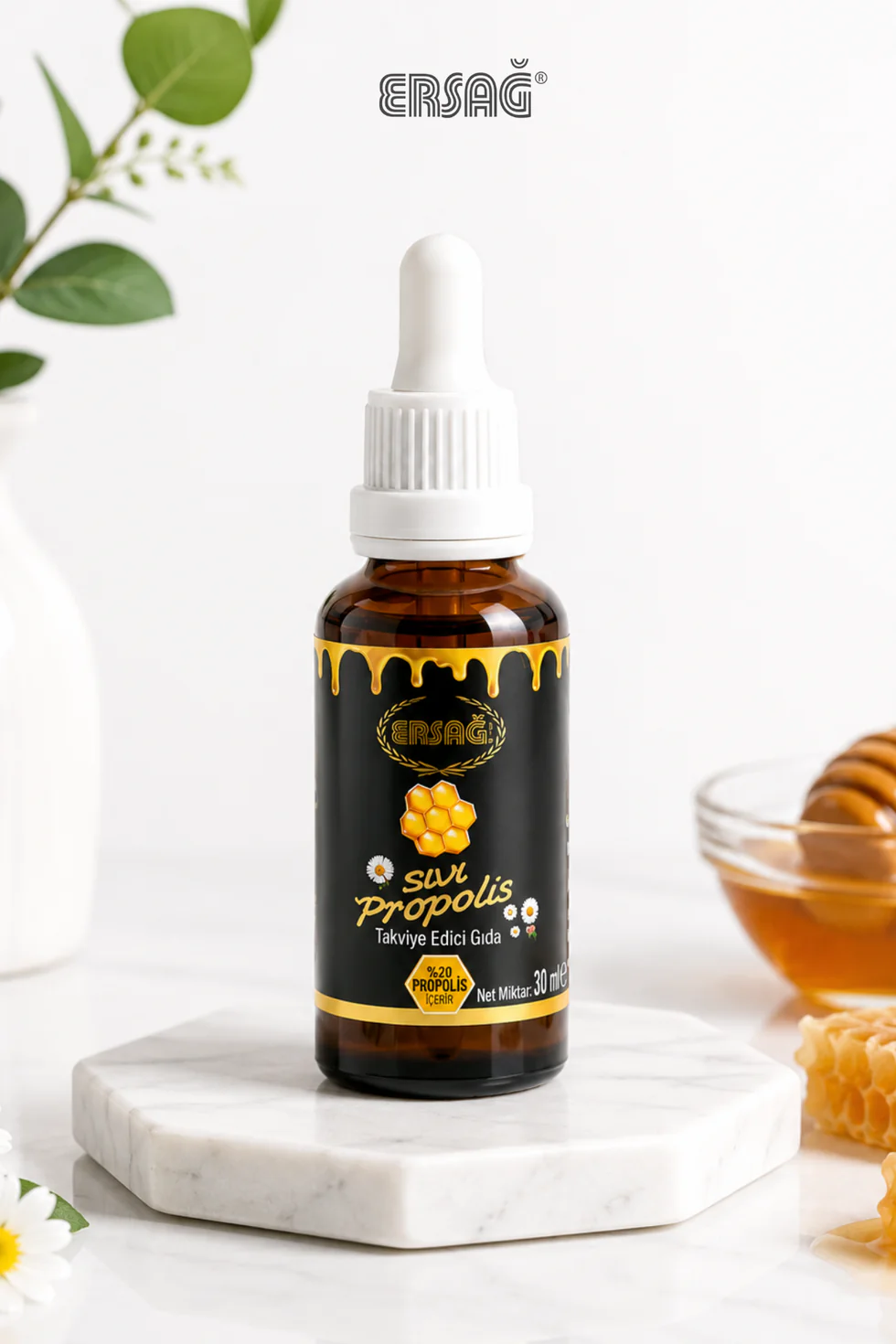 Ersağ Sıvı Propolis 30 Ml Takviye Edici Gıda