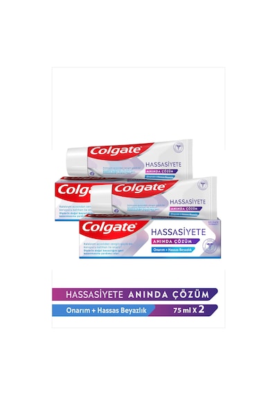 Colgate Hassasiyete Anında Çözüm Onarım ve Hassas Beyazlık Diş Macunu 75 ml X 2 Adet