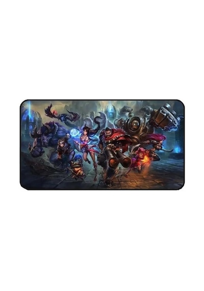 Azemax 3mm 70x30 Oyuncu Mouse Pad Lol Desenli Speed Yüzey Dikişli