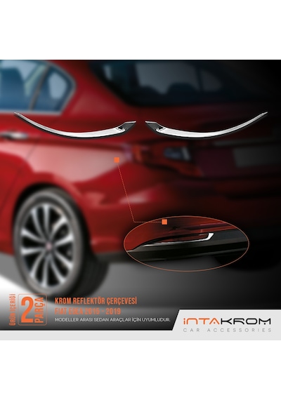 intakrom Fiat Egea Krom Reflektör Çerçevesi 2 Parça 2015 ve Üzeri - Sd N11.5710