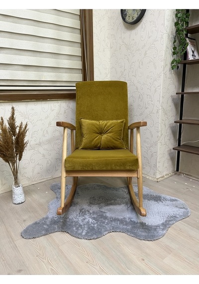 Asedia Trend Naturel Hardal Sallanan Sandalye