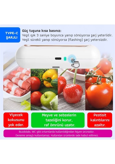 Upway Kötü Koku  Hava Temizleyici Sterilizatör Mini Ozon Cihazı - Araç Buzdolabı Pet