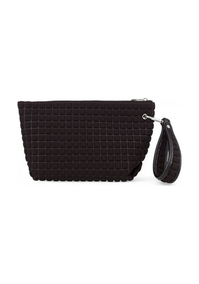 Bilik Deri Scuba Siyah Kadın Portföy & Clutch Çanta Yeliz Siyah