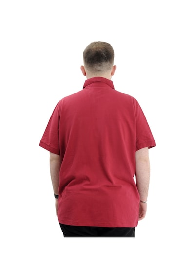 Mode Xl Battal Beden Erkek Tshirt Polo Yaka Cepli Klasik Pike 20552 Bordo Bordo