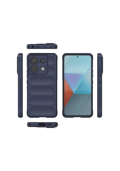 Redmi Note 13 Pro 5G Uyumlu Silikon Kılıf - Kamera Korumalı Esnek Airbag Kapak - Lacivert
