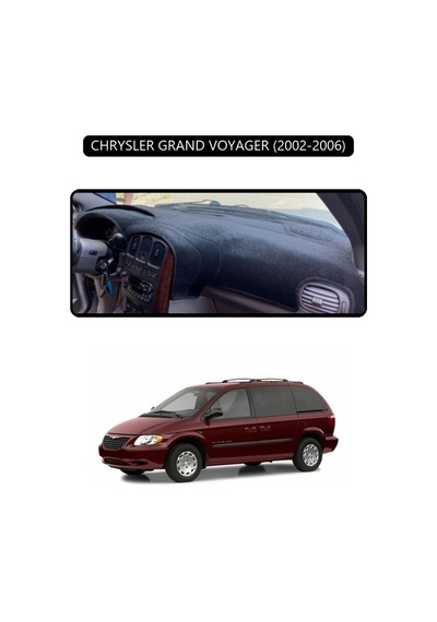 Chrysler Grand Voyager 2002-2006torpido Koruma Halısı Siyah Kenar