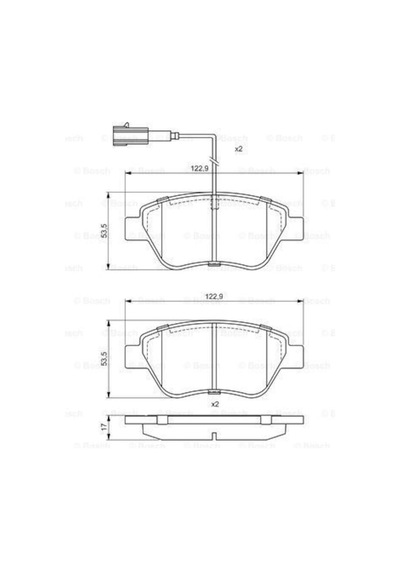 Bosch  986495378 Fren Balatasi Ön Çift Fisli Linea Fiorino 08- Qub 539901100