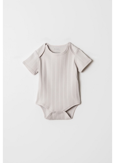 Hafy Baby 3 Lü Zarf Yaka, Kısa Kollu, Bebek Zıbın Takımı / Body Bej - Krem