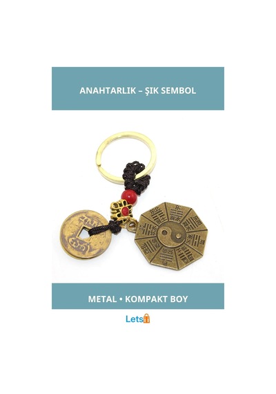 Şans Ve Bereket Tasarımlı Dayanıklı Metal Anahtarlık Çok Renkli