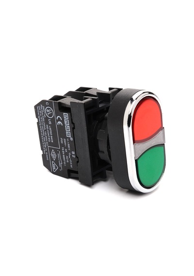 Emas B102k20ky 22mm Yaylı Start/stop İkiz Buton Kırmızı+yeşil