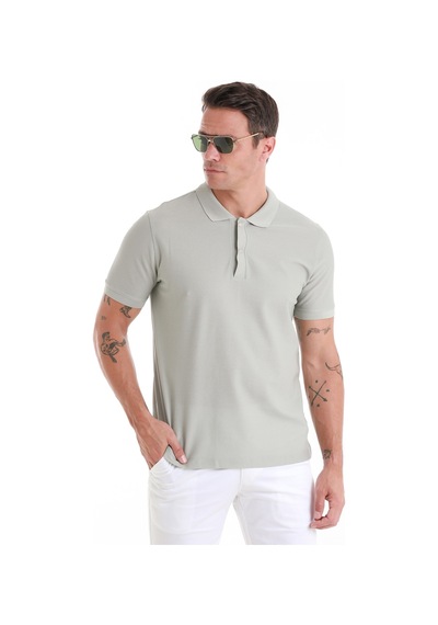 Hatemoğlu Gri Regular Fit Düz Merserize Polo Yaka 100% Pamuk Tişört 35362024c021 007 Gri