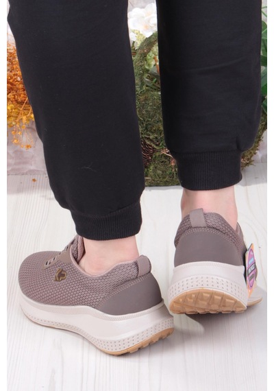 Fort King Anna Rahat Hafif Memory Foam Taban Sneaker Kadın Ayakkabı Vizon