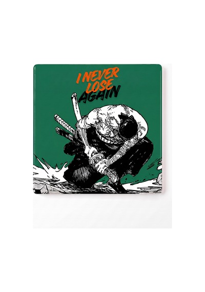 Anime Severlere Özel One Piece Zoro Desenli Hediye Seti Termos, Kupa, Bardak Altlığı 3'lü Hediye Paketi