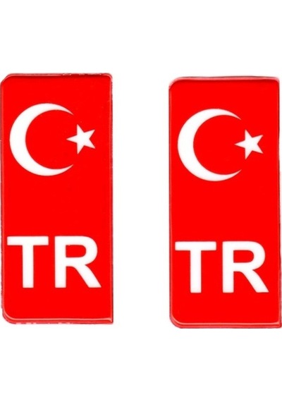 Tr Plaka Sticker 2'Li - Türkiye Plaka Sticker 496052247