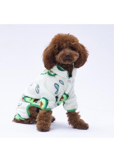 Avocado - Avokado Peluş Tulum Kedi Köpek Tulumu Kedi Köpek Kıyafeti Kedi Köpek Elbisesi Köpek Giysisi