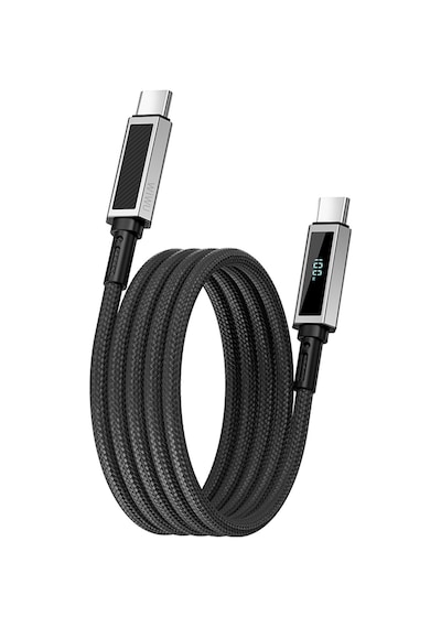 Wiwu Wi-c079 Warriors Serisi Aramid Fiber Type-c To Type-c Pd Data Ve Şarj Kablosu 100w 1.2m Siyah Siyah