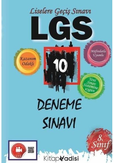 LGS 10 Deneme Sınavı- Kitap Vadisi Yayınları