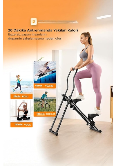 Robo Katlanabilir Dikey Tırmanma Egzersiz Aleti Yeni Versiyon Siyah Çok Renkli