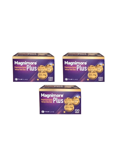 Magnimore Plus Magnezyum 120 Tablet 3 Adet