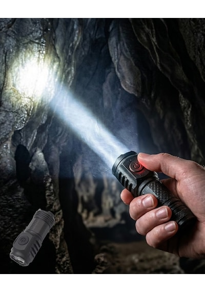 Taşınabilir Mini El Feneri Usb Type-c Şarjlı Ve Dayanıklı Tasarım Açık Mor