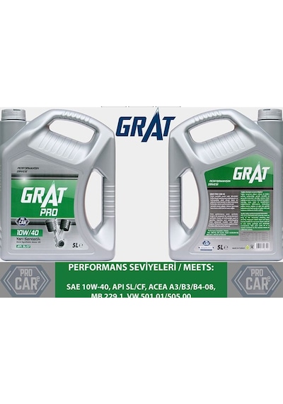 Grat 10w40 Motor Yagı Yarı Sentetık 5 Lt (610405)