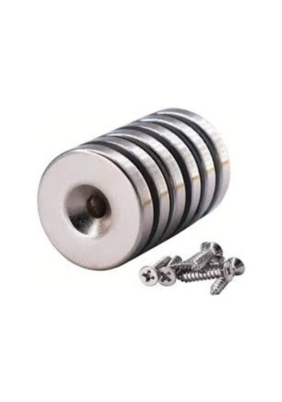 Çap:30 Mm, Delik Çapı:10,5\5 Kalınlık:5 Mm Havşa Mıknatıs- 5 Adet
