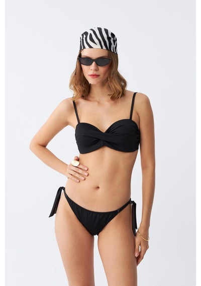 Akbeniz Kadın Straplez Siyah Bikini Takımı