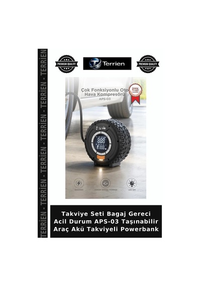 Takviye Seti Bagaj Gereci Acil Durum Aps-03 Taşınabilir Araç Akü Takviyeli Powerbank