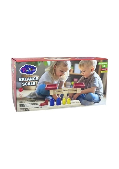 Tr Oyuncak Eğitici Ahşap Terazi, 7 Parça, 4 Renk, Unisex