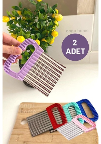 Safestore 2'li Cips Patates Doğrayıcı Şekilli Kesici Çelik Patates Meyve Ve Sebze Doğrama Bıçağı