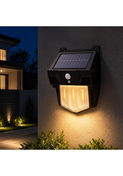 Panther Pt-2983 250 Lümen Solar Sensörlü Led Duvar Lambası Çok Renkli