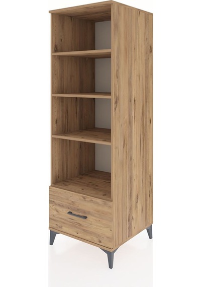 Kronos Dolap 4 Raflı Tek Çekmeceli 60x59x182 Çam-çam Atlas Çam