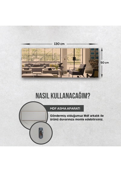Decorita Bronz Güneş Desen Kanallı 130x50CM