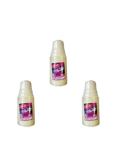 Roll-up Party Dreams Parti Davet Piknik Renkli Plastik Sert Mika Bardak - Sarı - 25'li 3 Paket Sarı