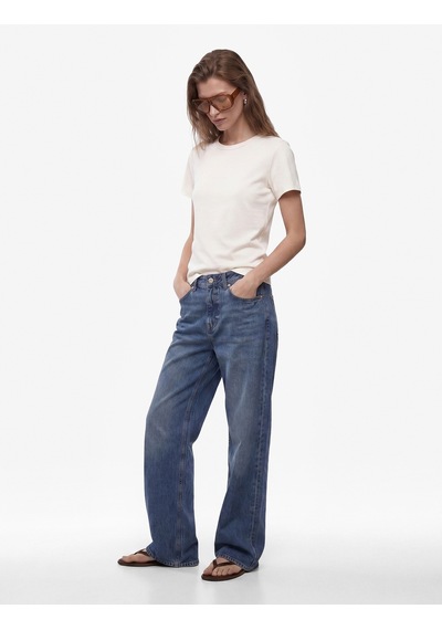 Koton Pamuklu Slim Fit Bisiklet Yaka Kısa Kollu Tişört Ekru 6sak50471ek