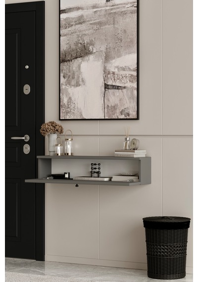 Asur 90 Cm Dresuar 100% Mdf Gri