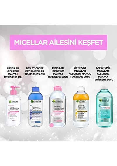 Garnier Skin Naturals Saf & Temiz Micellar Kusursuz Makyaj Temizleme Suyu 400 Ml