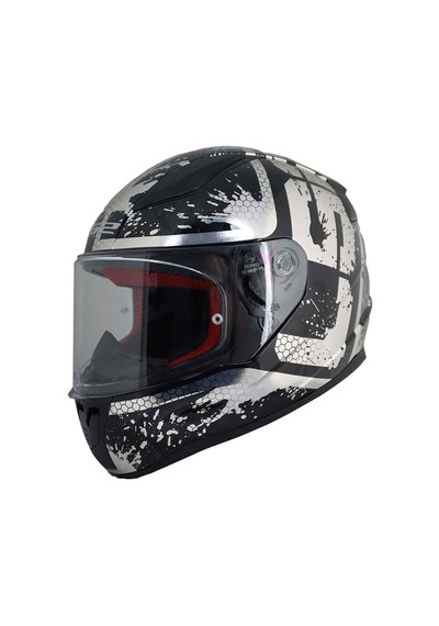 Ls2 Rapid Spy Full Face Motosiklet Kaskı Siyah - Beyaz