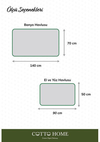 2 Li Çizgili Bej Renk Yumuşak Pamuk Banyo Havlu Seti 70x140 Cm