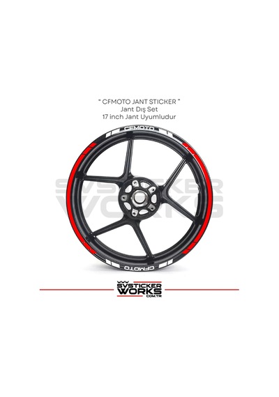 Cfmoto Jant Sticker Jant Şeridi 16lı Set Tüm Modeller Uyumlu Sticker Etiket Modeli