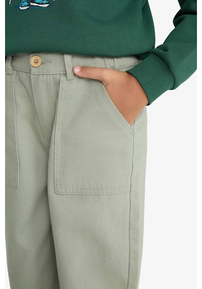 Defacto Erkek Çocuk Loose Fit Standart Paça Gabardin Pantolon F2478a825aukh400 Haki