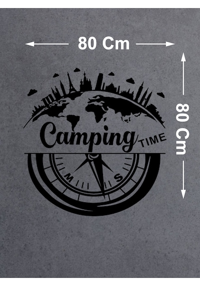 Kamp Sticker, Camping Time,off Road -4x4-adventure Sticker, Araba Oto Pickup Sticker 02517 80x80 Cm