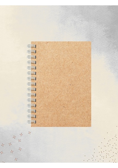 Doğal Kraft Spiral Defter 60 Yaprak / 120 Sayfa Kareli Çok Renkli