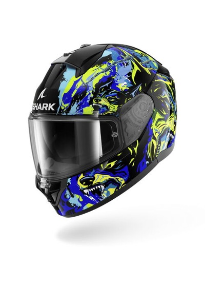 Shark Rıdıll 2 Ragıng Beast Kapalı Kask Siyah Sarı Mavi