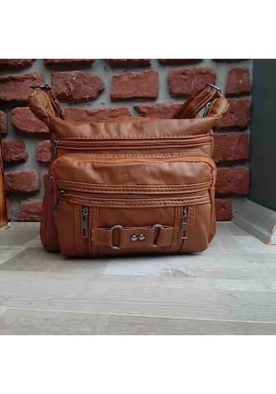 Bayan Çapraz Omuz Çantası Taba Gvn-0108 Taba