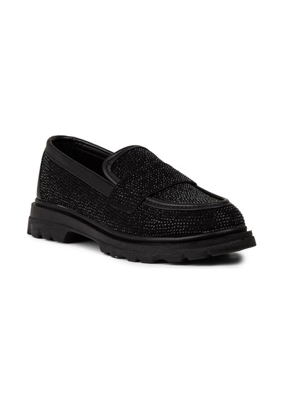 Deery Kadın Siyah Taşlı Loafer Ayakkabı - Ka515zsyhe01 Siyah