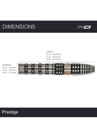 Red Dragon Luke Humphries Prestige % 90 Tungsten Çelik Uçlu Dart Oku