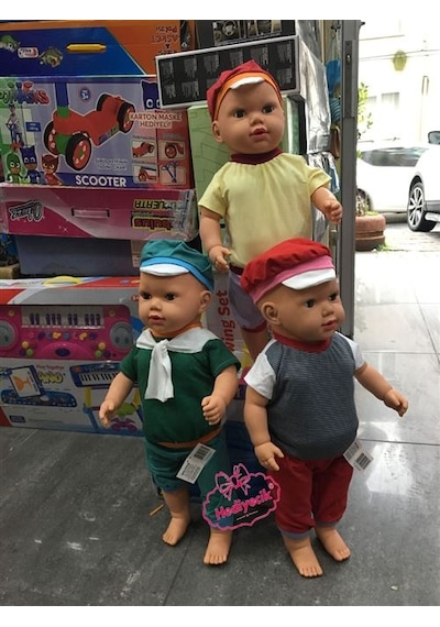 Mira Büyük Boy Türkçe Konuşan Et Bebek Elbiseli 60 Cm Videolu Beyaz-Saçlı Etbebek