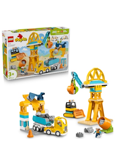 LEGO® DUPLO® Kasabası 3'ü 1 Arada İnşaat Sahası ve Araçları 10476 -3 Yaş ve Üzeri Çocuklar için Figür İçeren Yapım Seti (84 Parça)